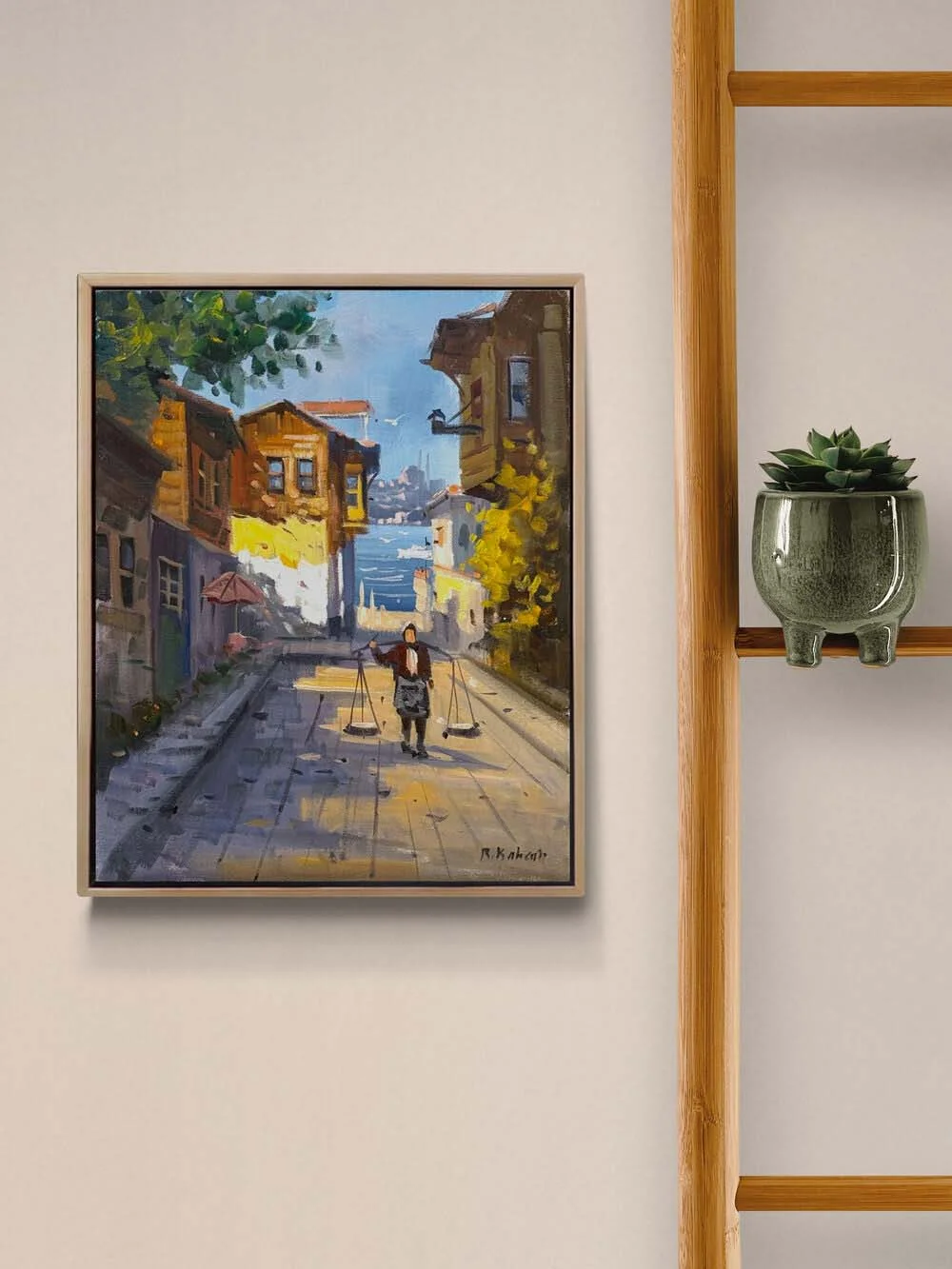 Eski Sokakların Sessizliği Yağlı Boya Tablosu