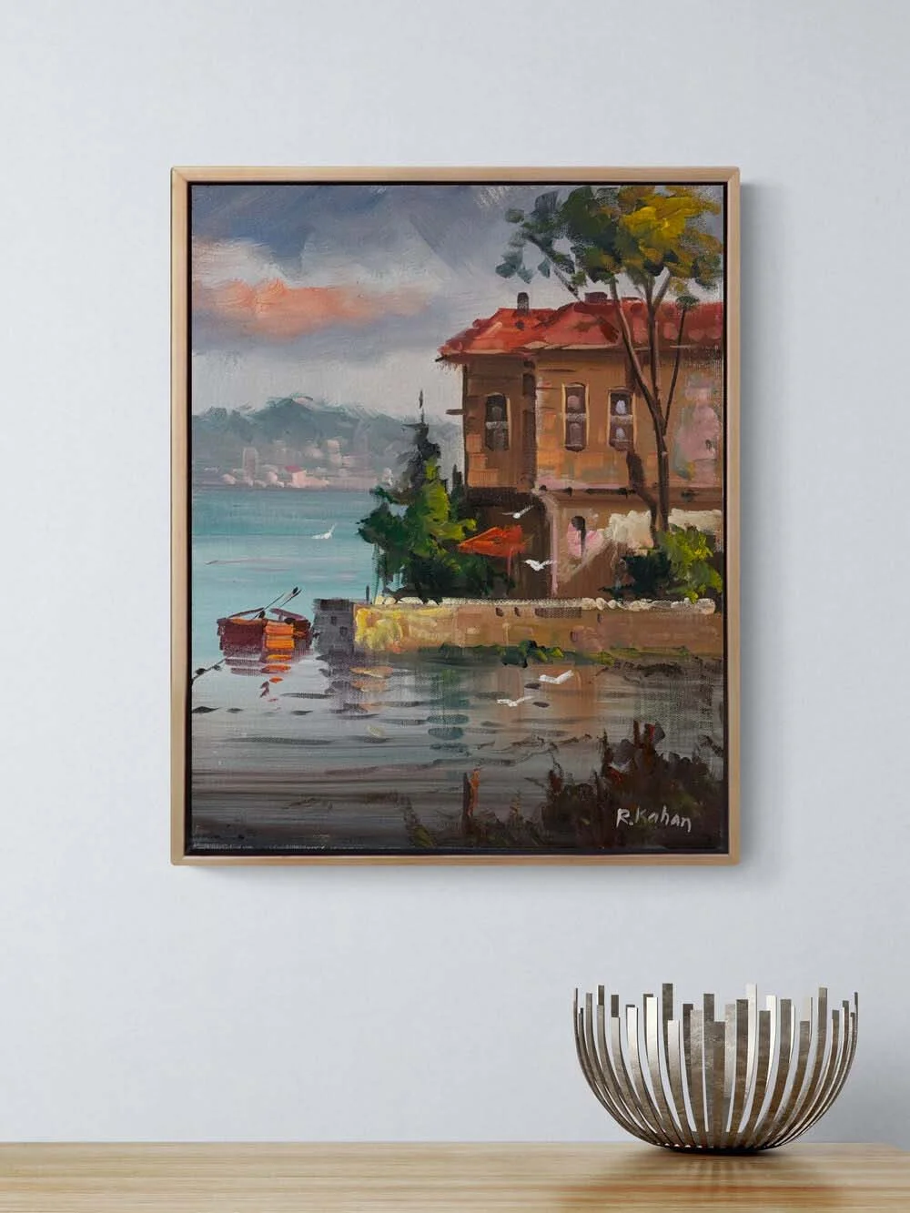 Boğaza Açılan Yol Yağlı Boya Tablosu