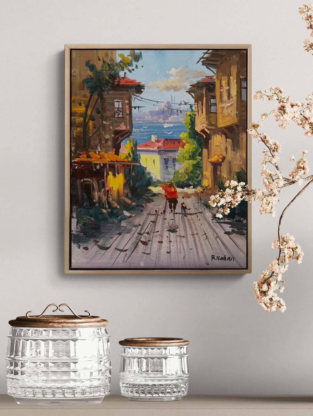 Sokağın Huzuru Yağlı Boya Tablosu