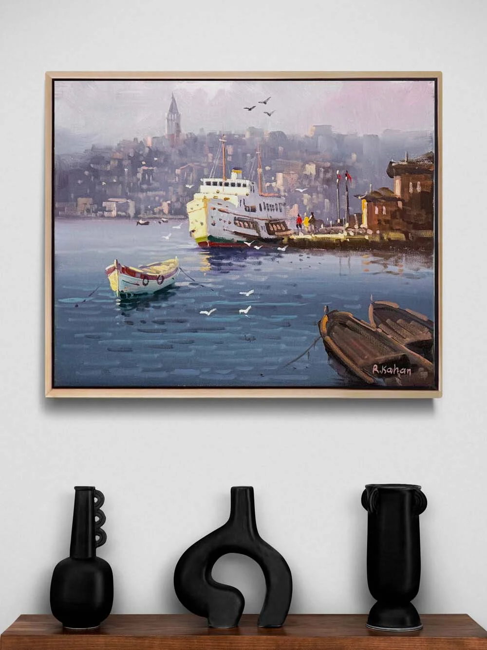 Boğazda Vapur Yağlı Boya Tablosu