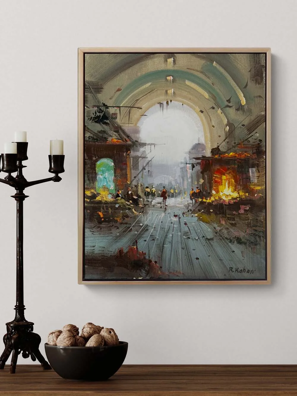 Hafızalarda Bir Sokak Yağlı Boya Tablosu