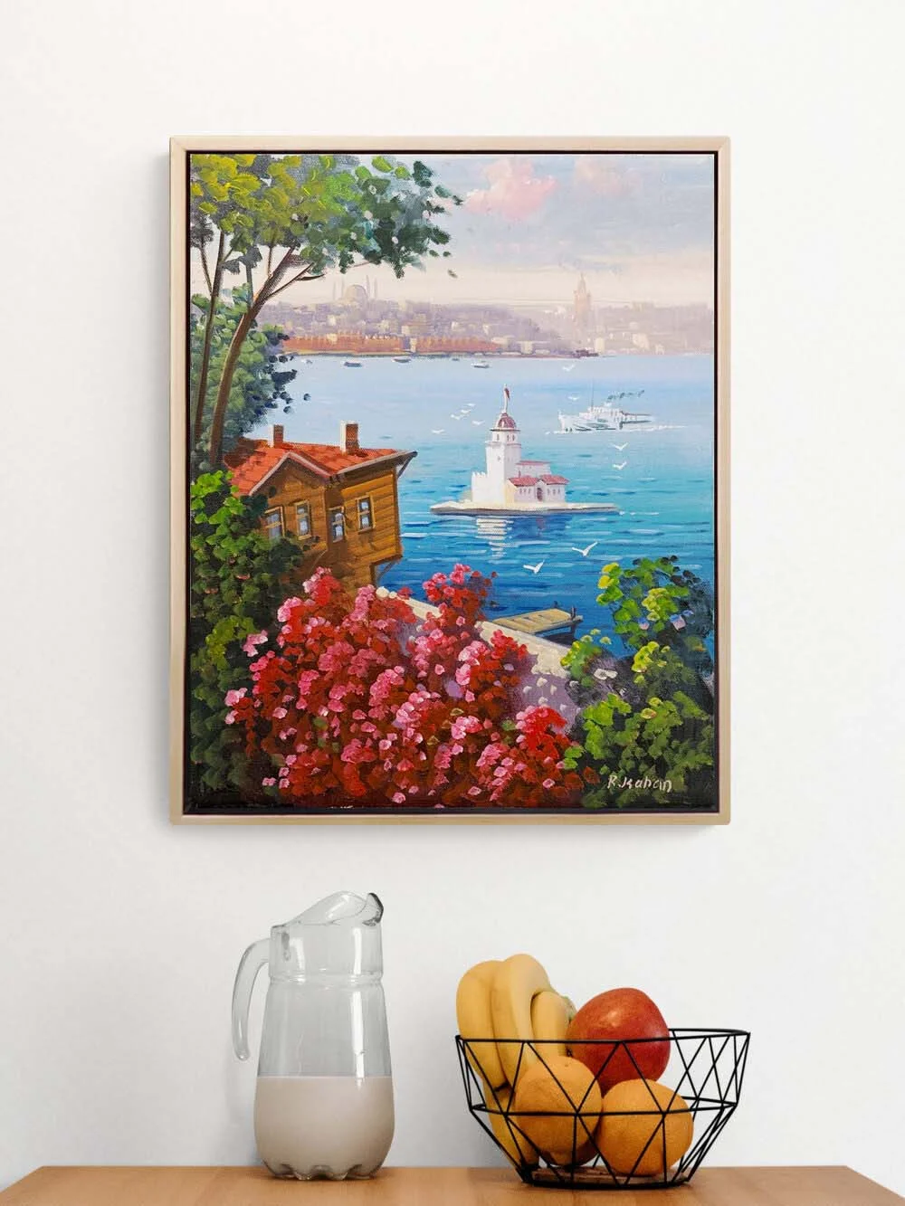 Bir Yaz Sabahı Üsküdar Yağlı Boya Tablosu