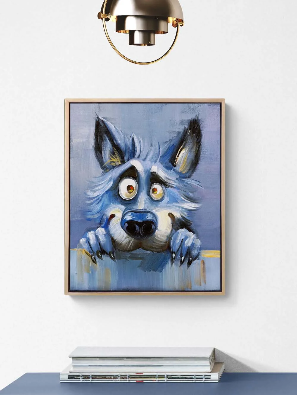 Aç Kurt Yağlı Boya Tablosu