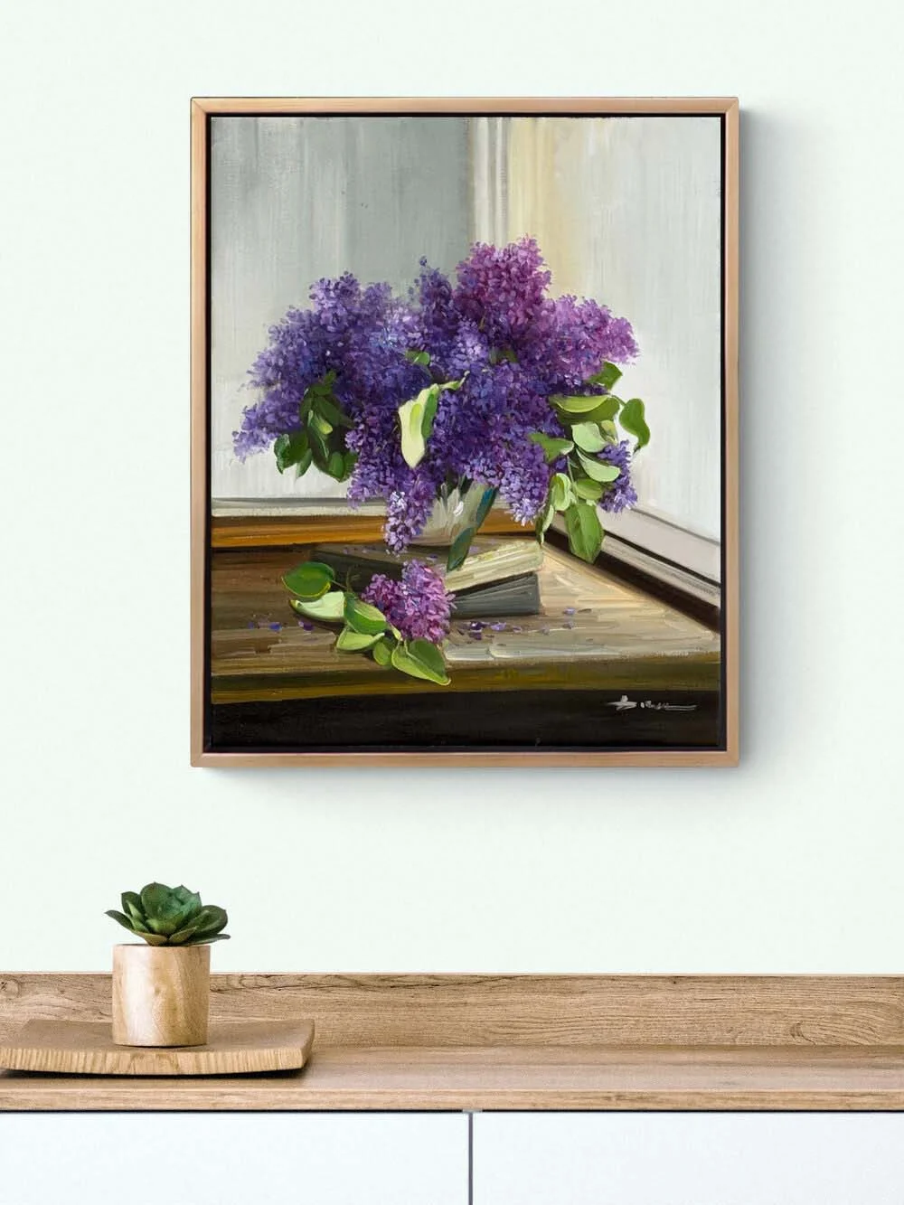 Leylakların Arasında Yağlı Boya Tablosu