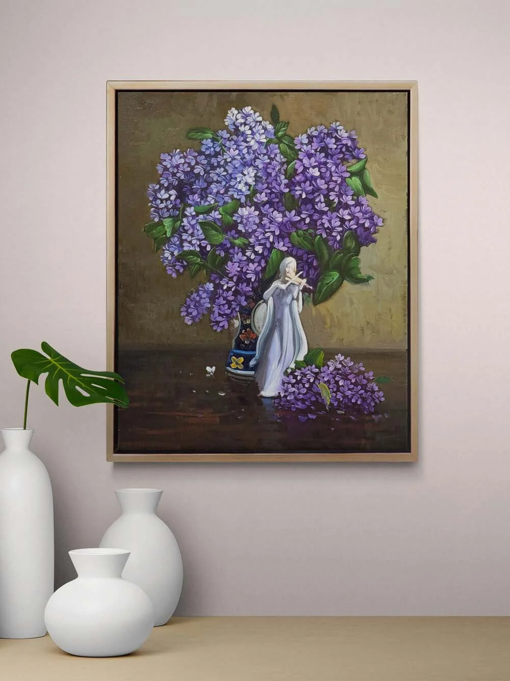 Bir Buket Leylak Yağlı Boya Tablosu