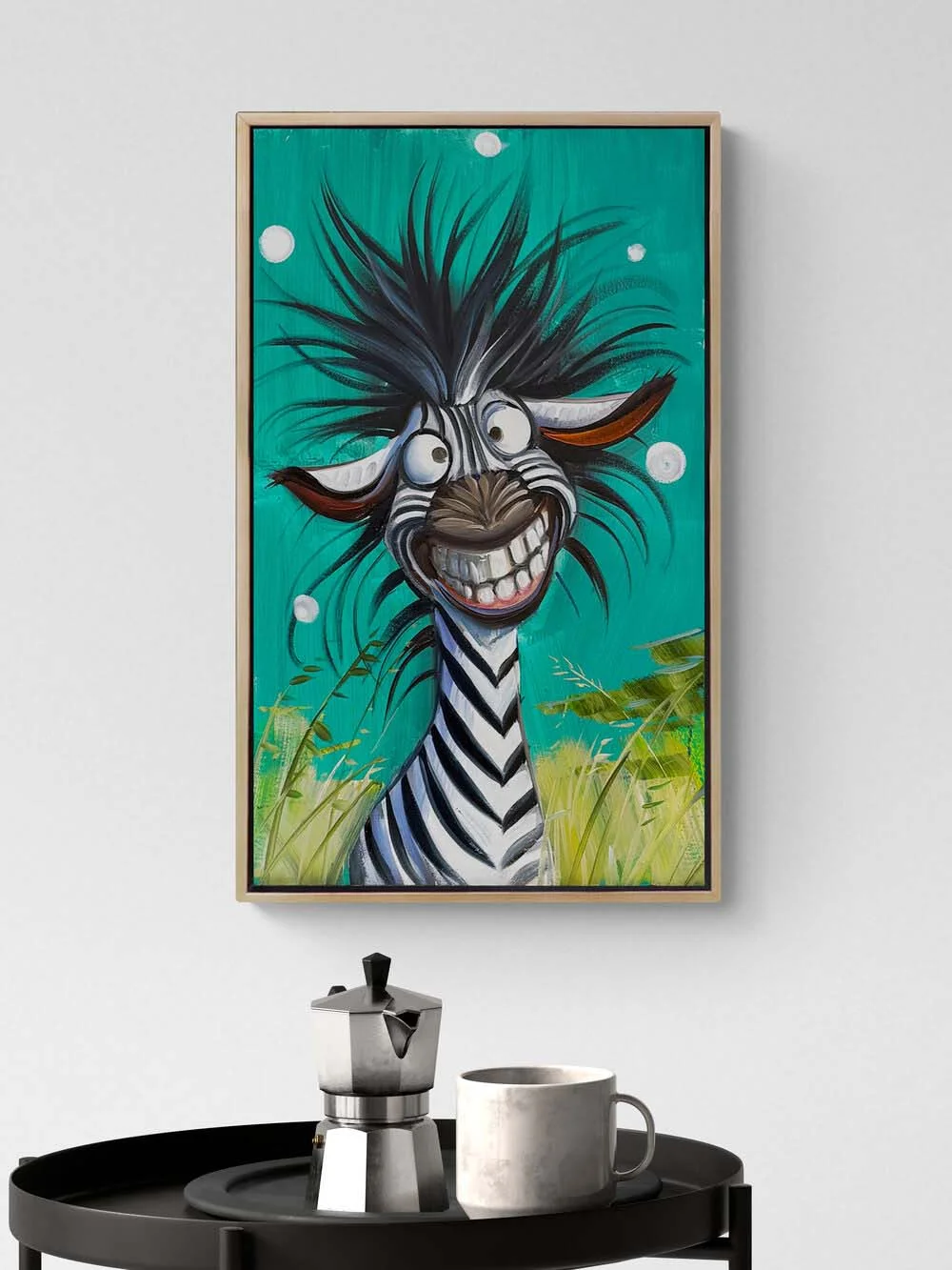 Çılgın Zebra Yağlı Boya Tablosu