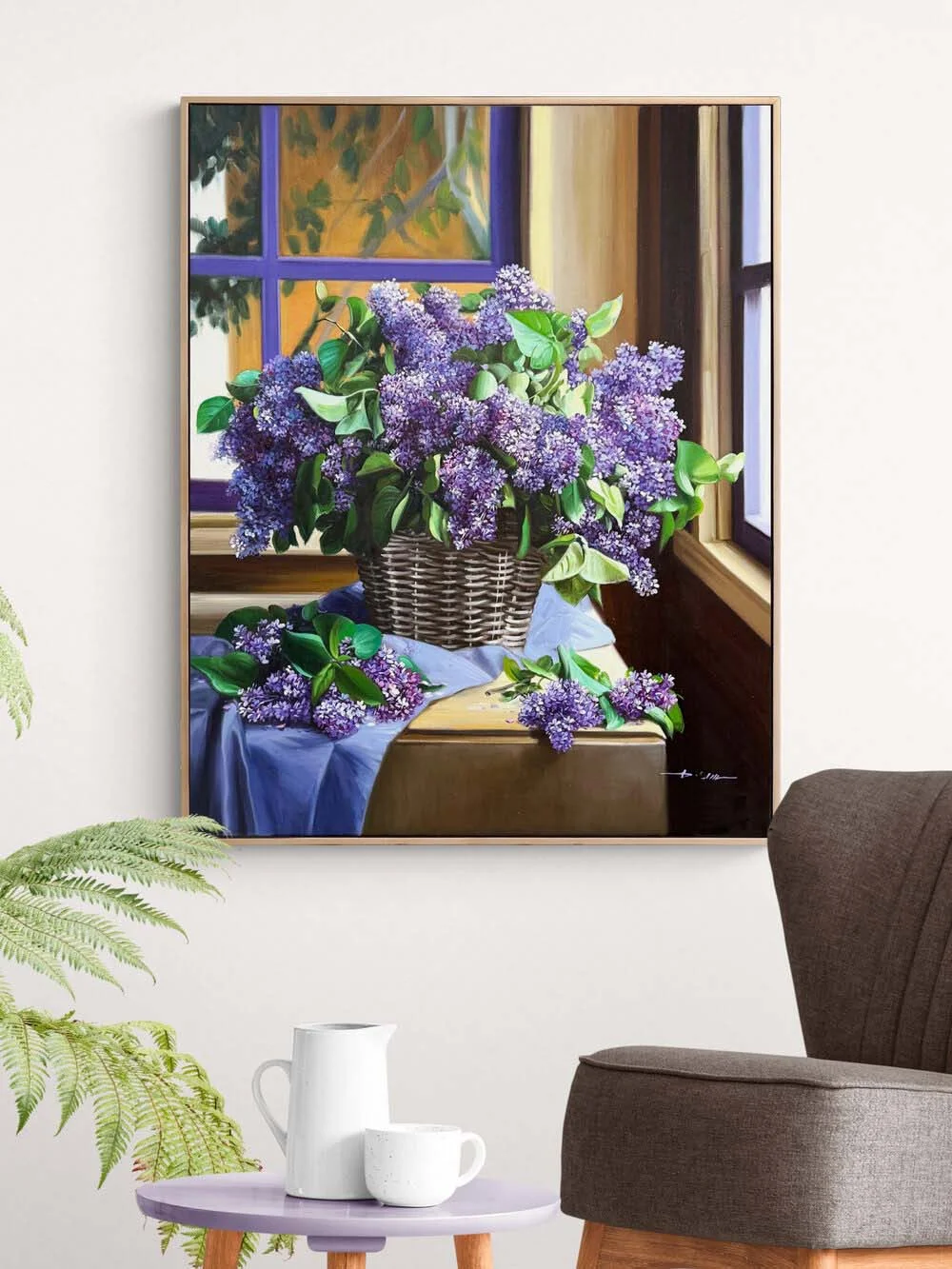 Baharın Hatırası Leylaklar Yağlı Boya Tablosu