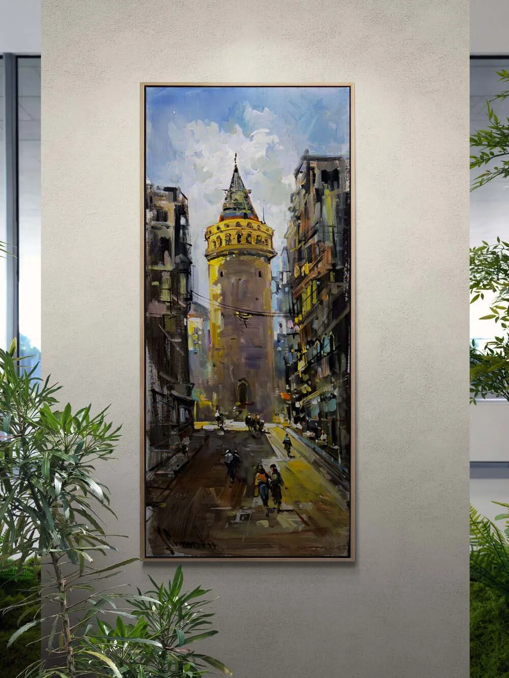 Kule Sokaklarında Yağlı Boya Tablosu