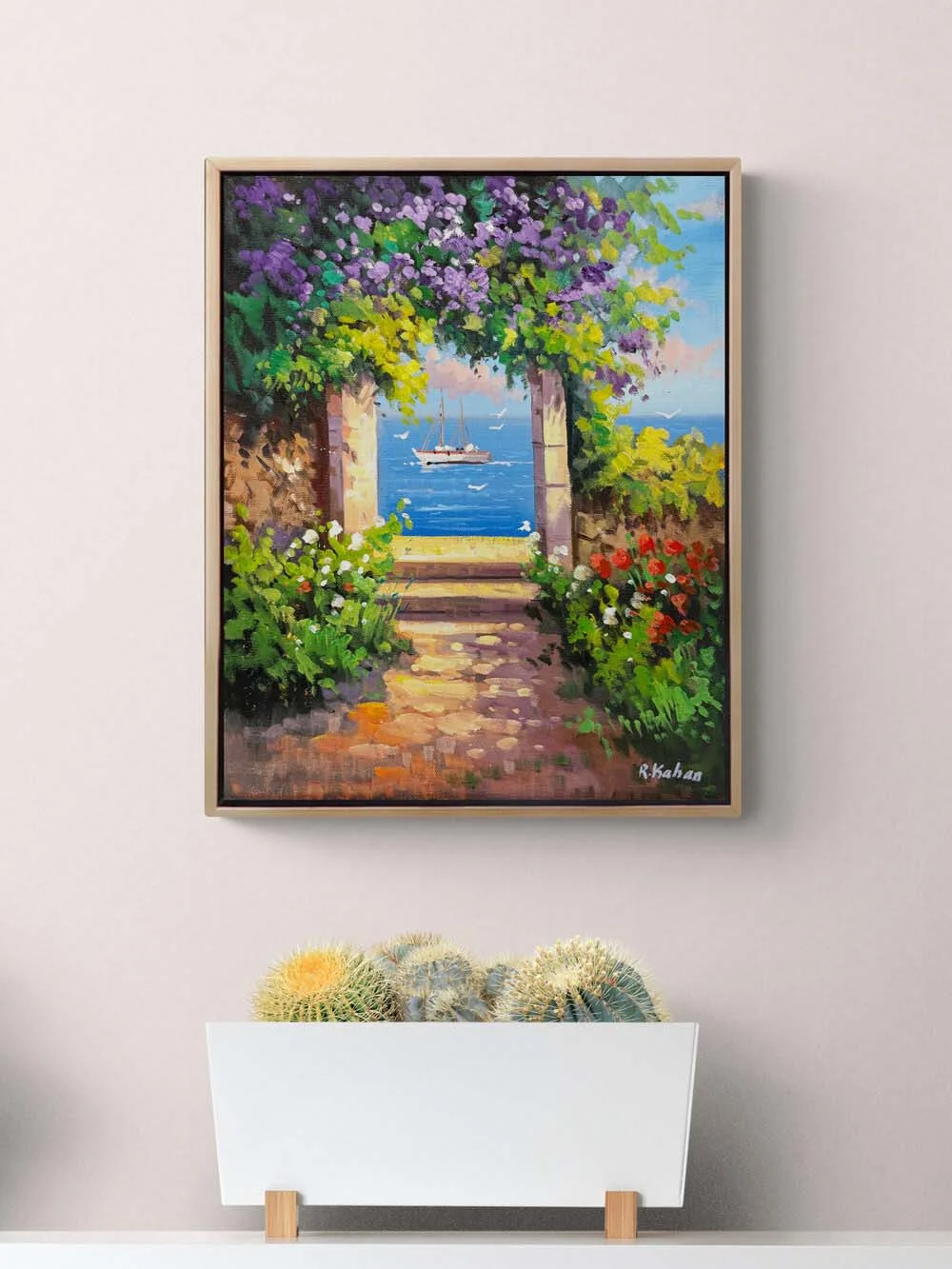 Kapının Ardındaki Işık Yağlı Boya Tablosu