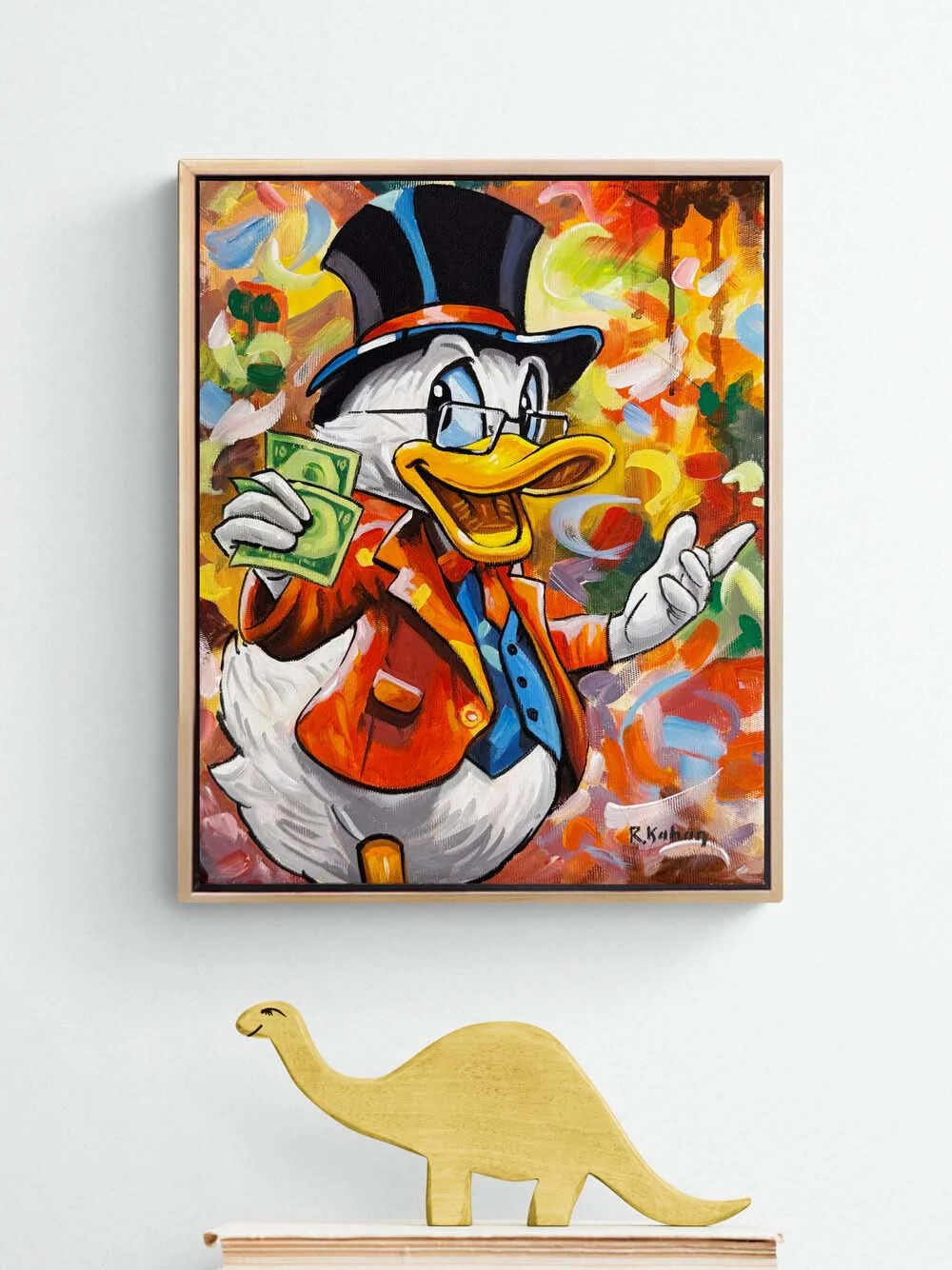 Zengin Ördek Yağlı Boya Tablosu