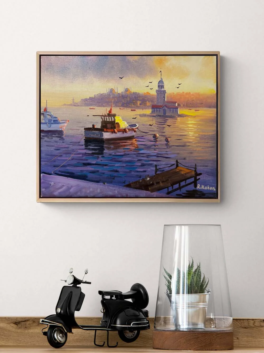 İstanbul Akşamı Yağlı Boya Tablosu