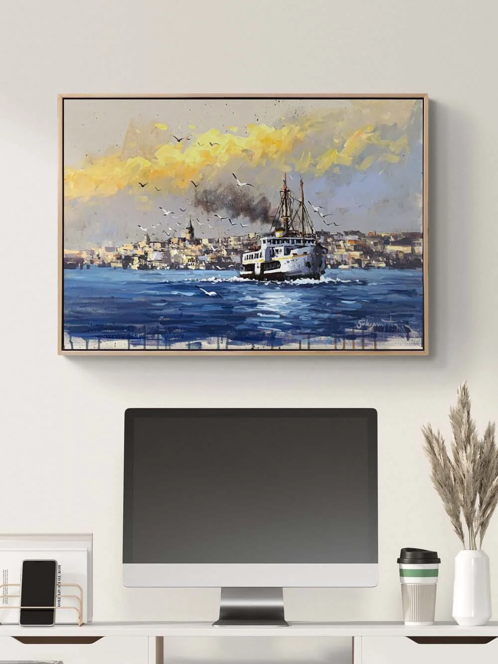 Vapurun Hikayesi Yağlı Boya Tablosu