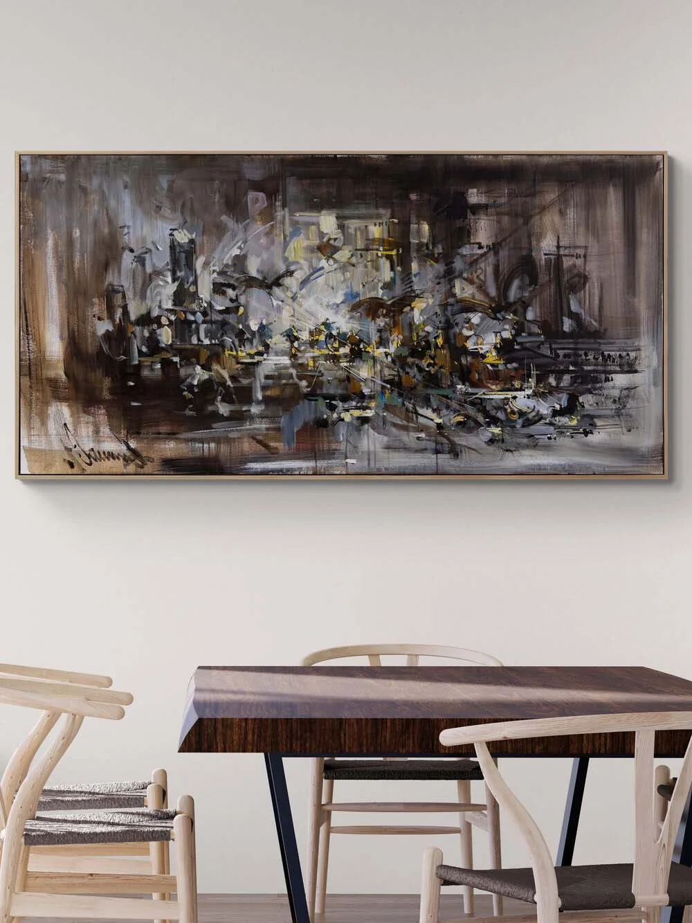 Işığın Patlaması Yağlı Boya Tablosu