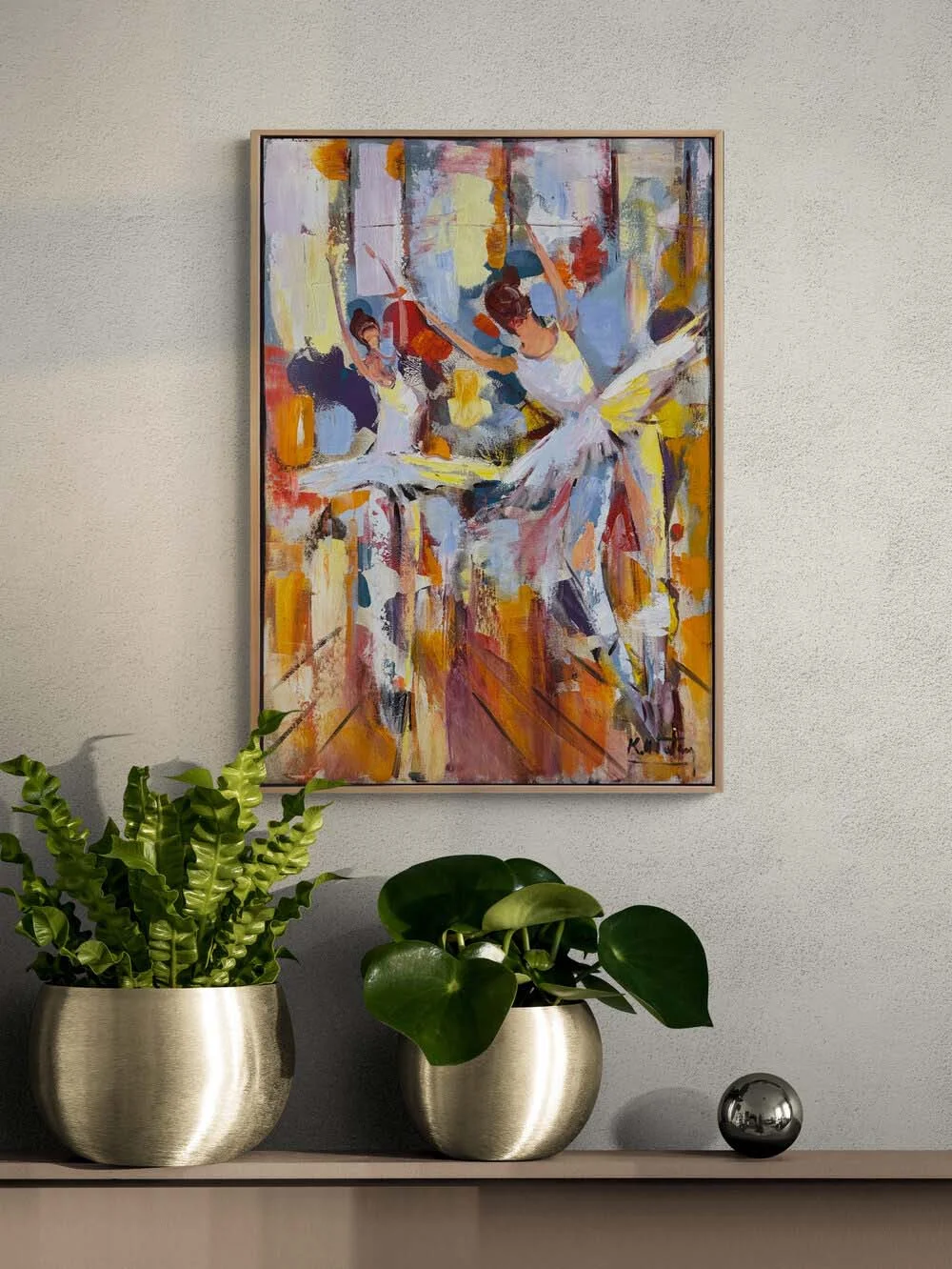 Ayışığında Balerinler Yağlı Boya Tablosu