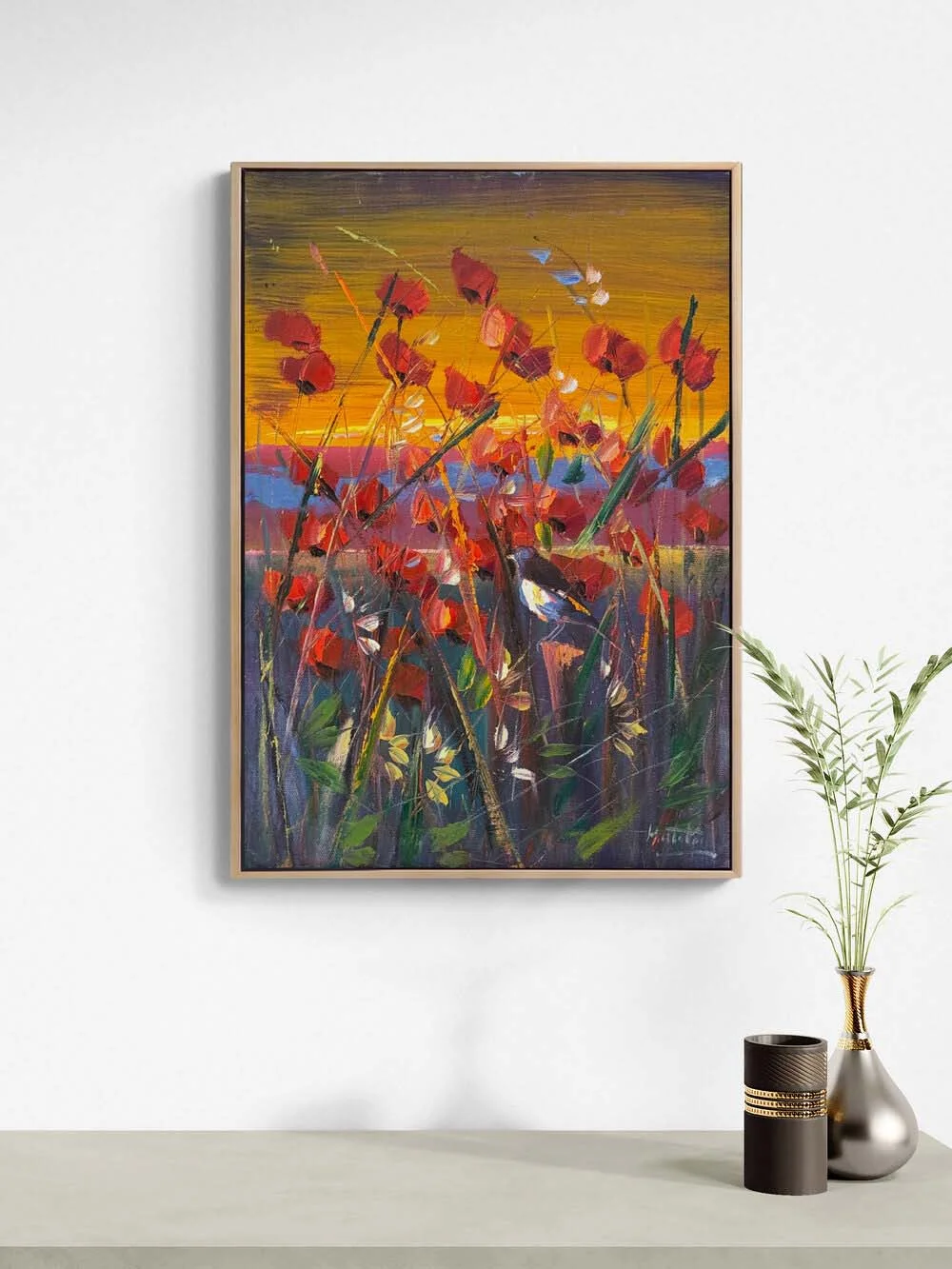 Red Breath of the Poppy Oil Painting