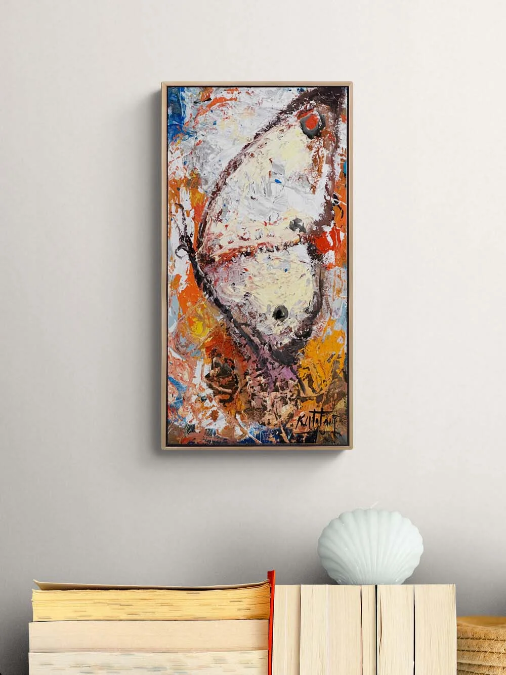 Beyaz Kelebeğin Hayali Yağlı Boya Tablosu