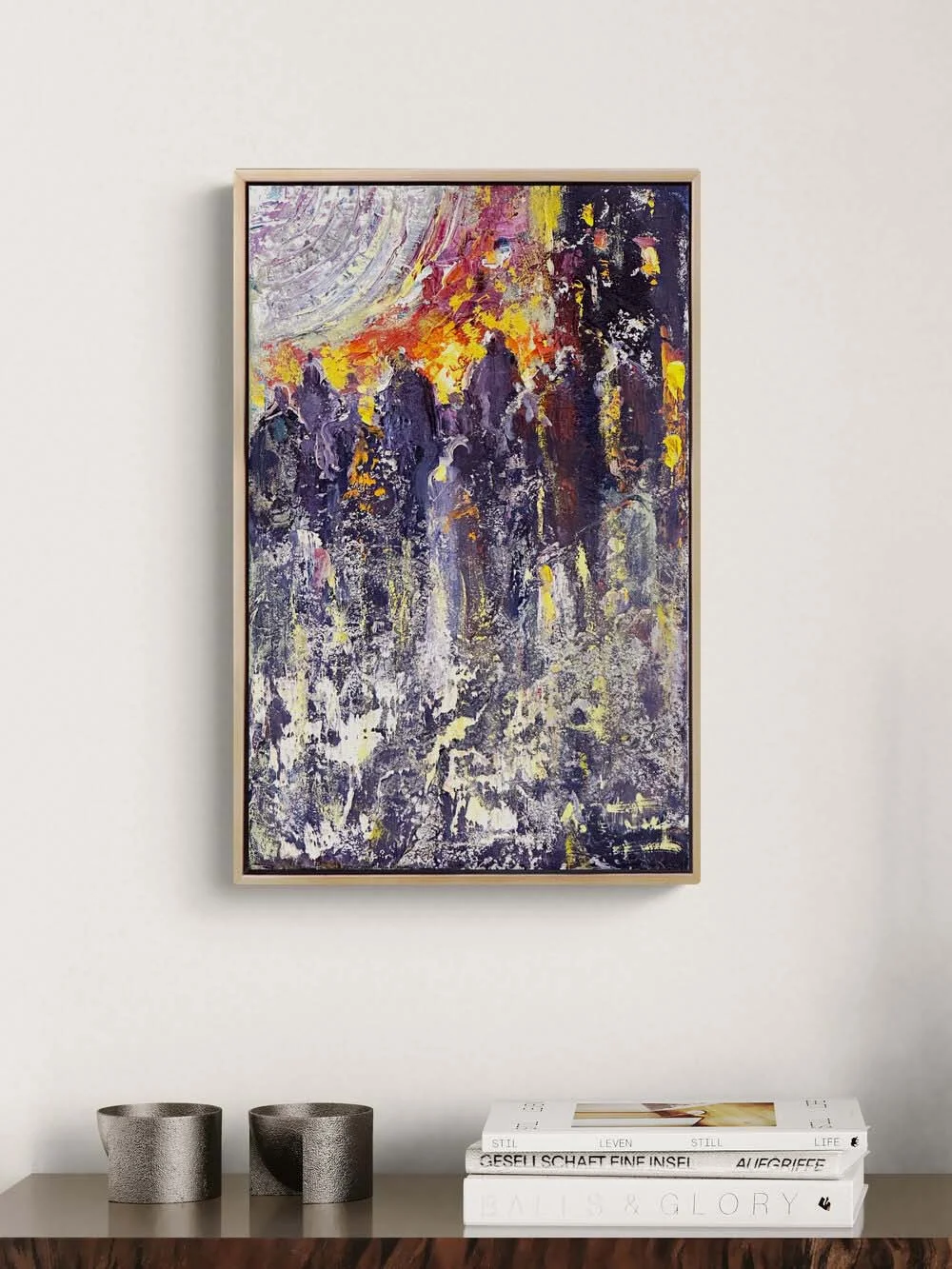 Kalabalıklarda Arayış Yağlı Boya Tablosu