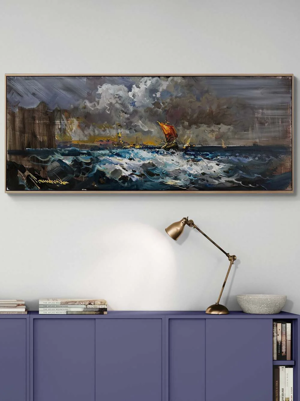 Mavilikte Sessizlik Yağlı Boya Tablosu