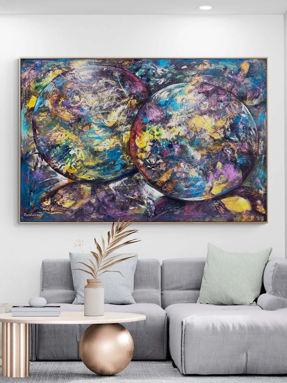 Işığın Dansı Yağlı Boya Tablosu