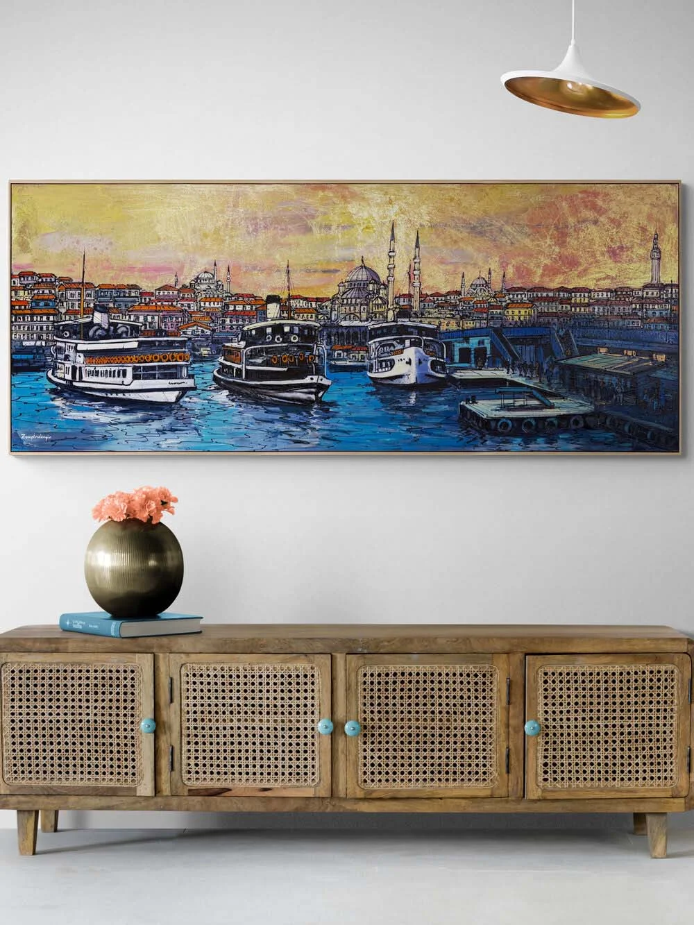 Golden Evening of Istanbul Oil Painting