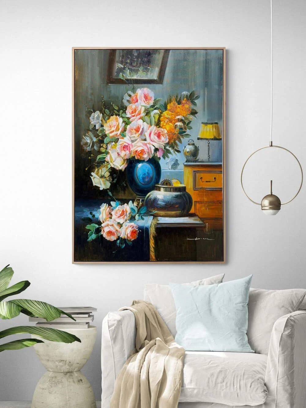 A Forgotten Bouquet of Roses Oil Painting