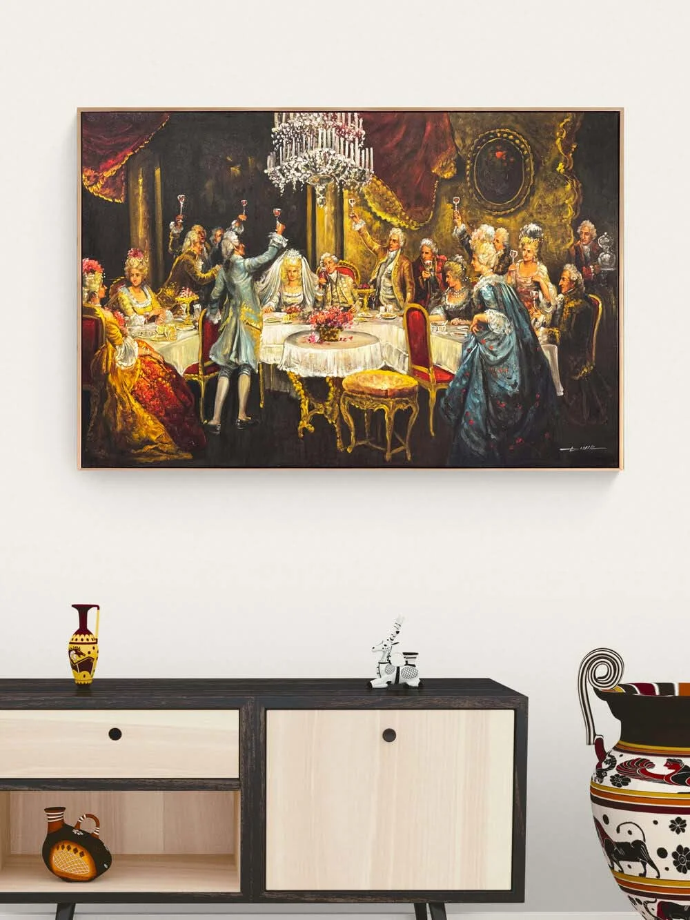 Palace Conversation Oil Painting