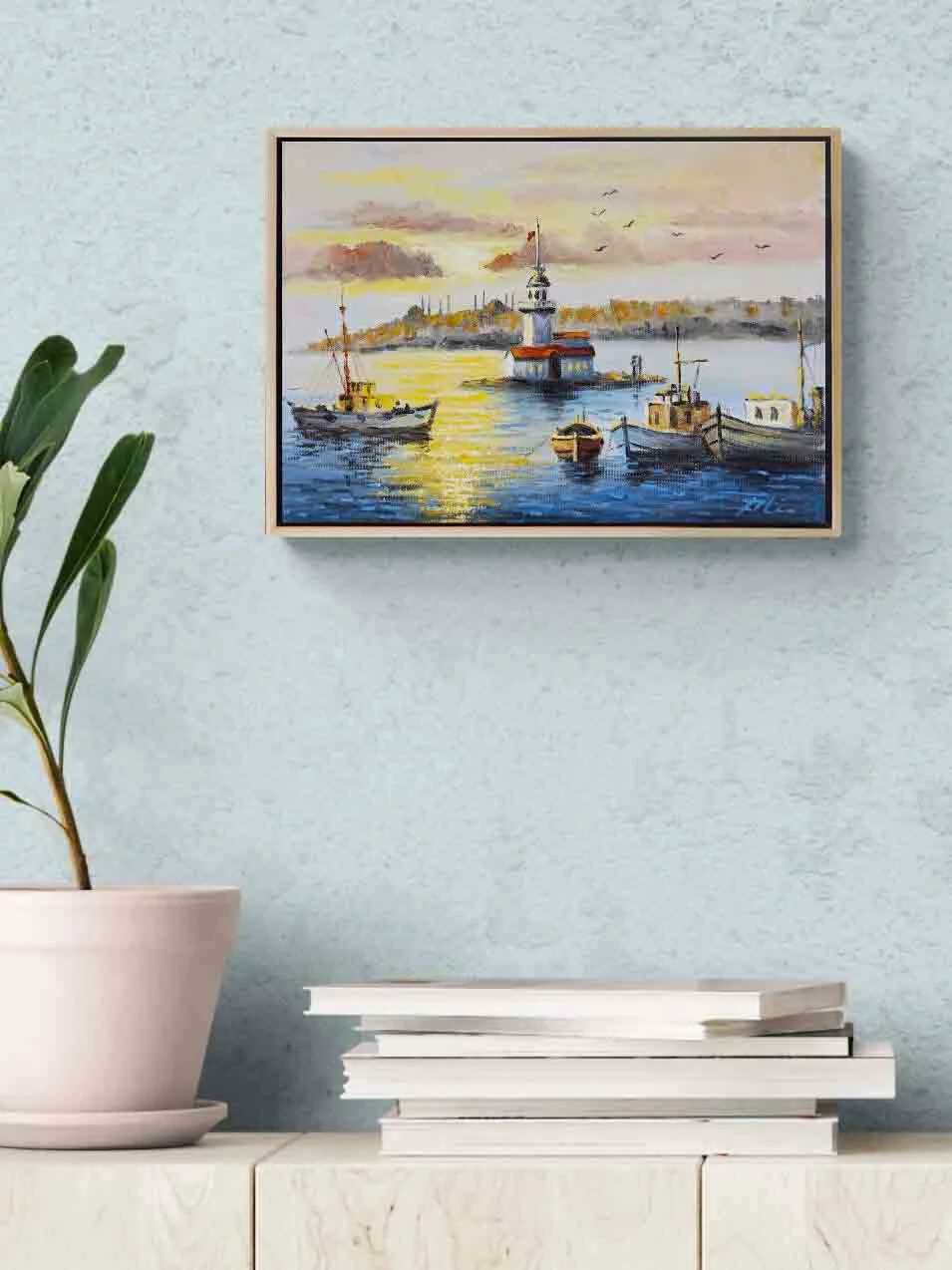 Kız Kulesi Yağlı Boya Tablosu