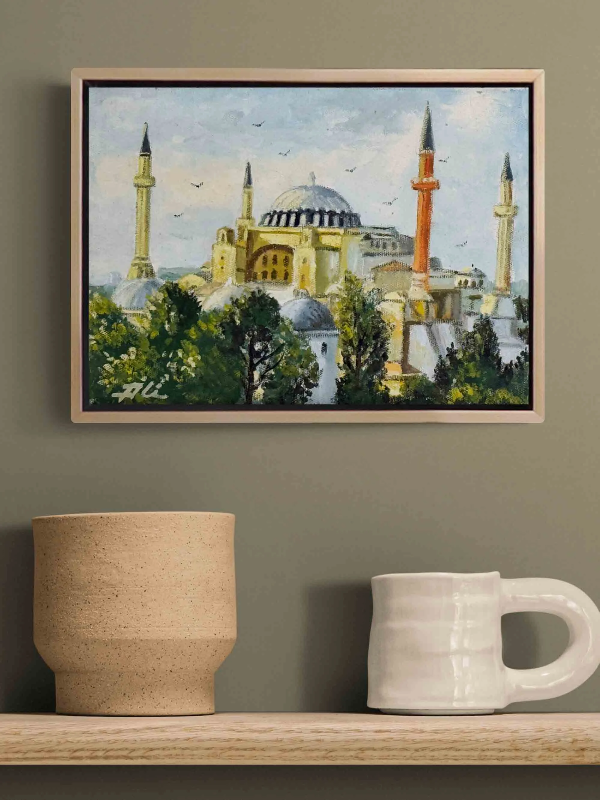 Ayasofya’da Bir Gün Yağlı Boya Tablosu