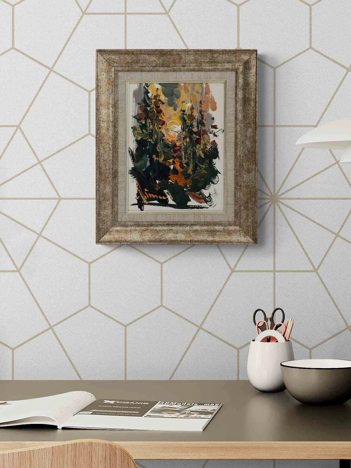 Sonbahar Işıltısı Yağlı Boya Tablosu