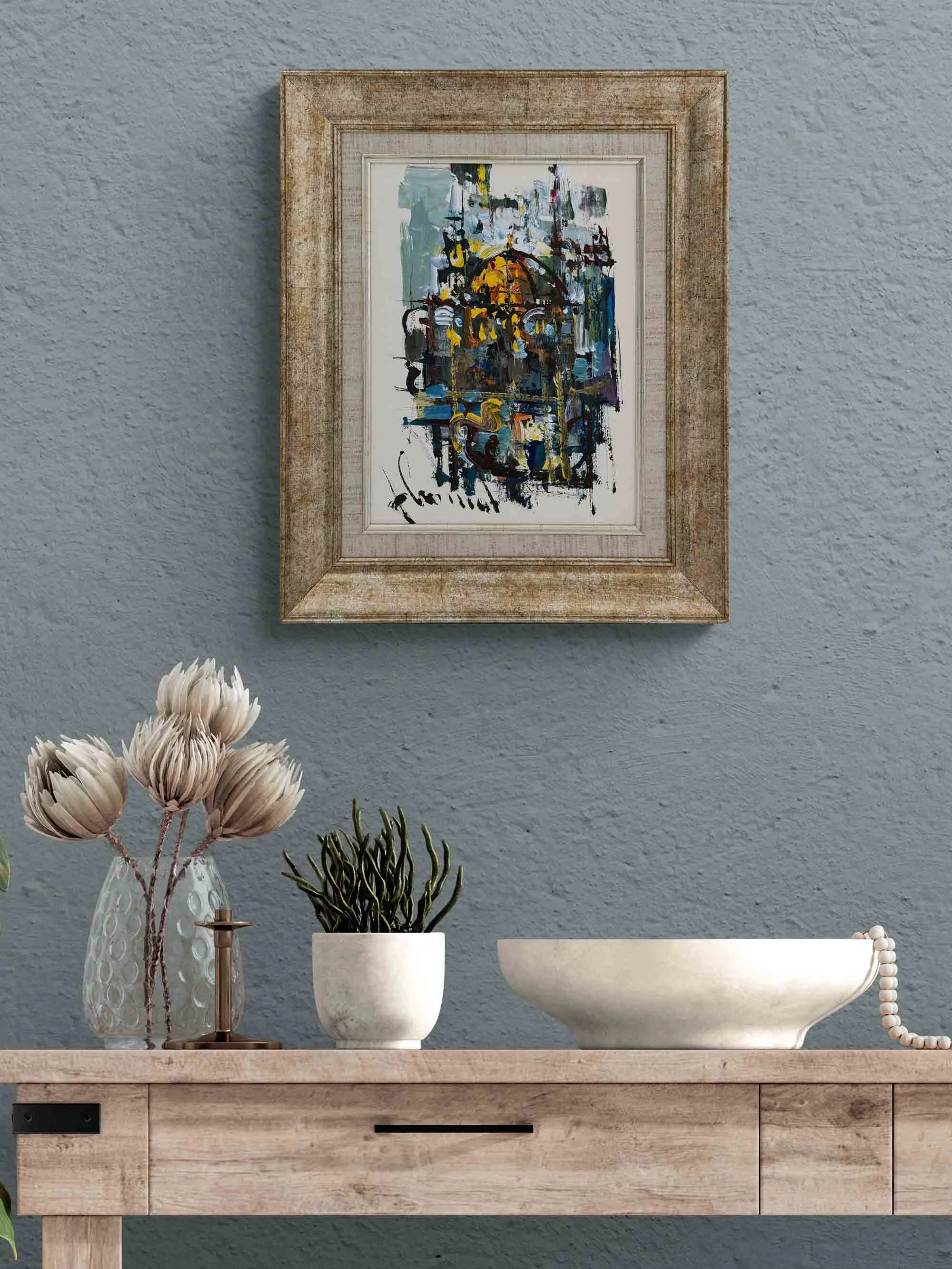 Karmaşanın İçindeki Düzen Yağlı Boya Tablosu