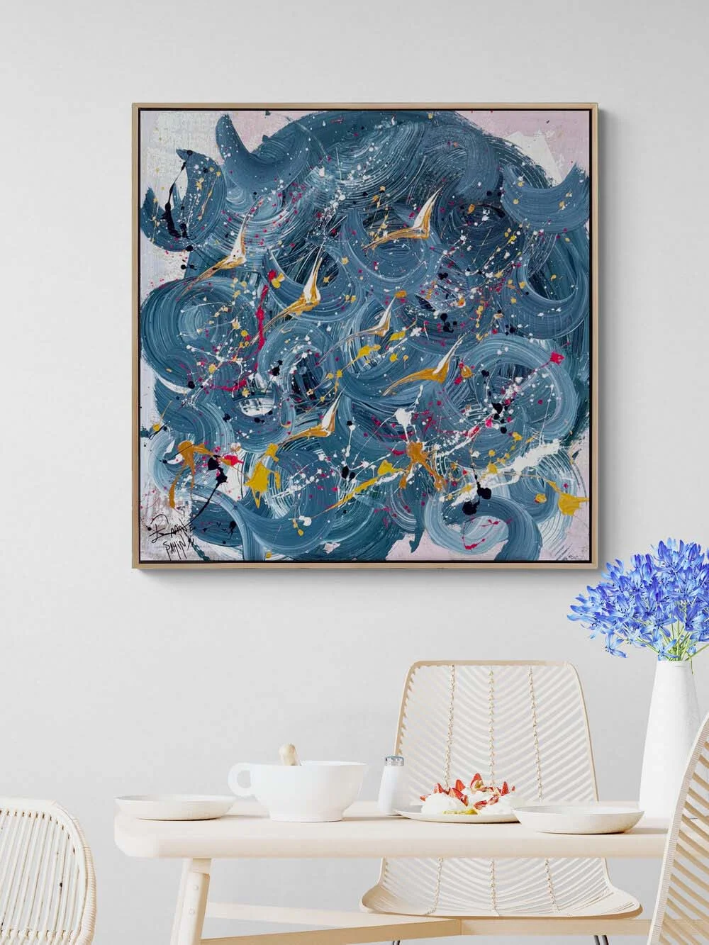 Mavi Bulutların Şarkısı Yağlı Boya Tablosu