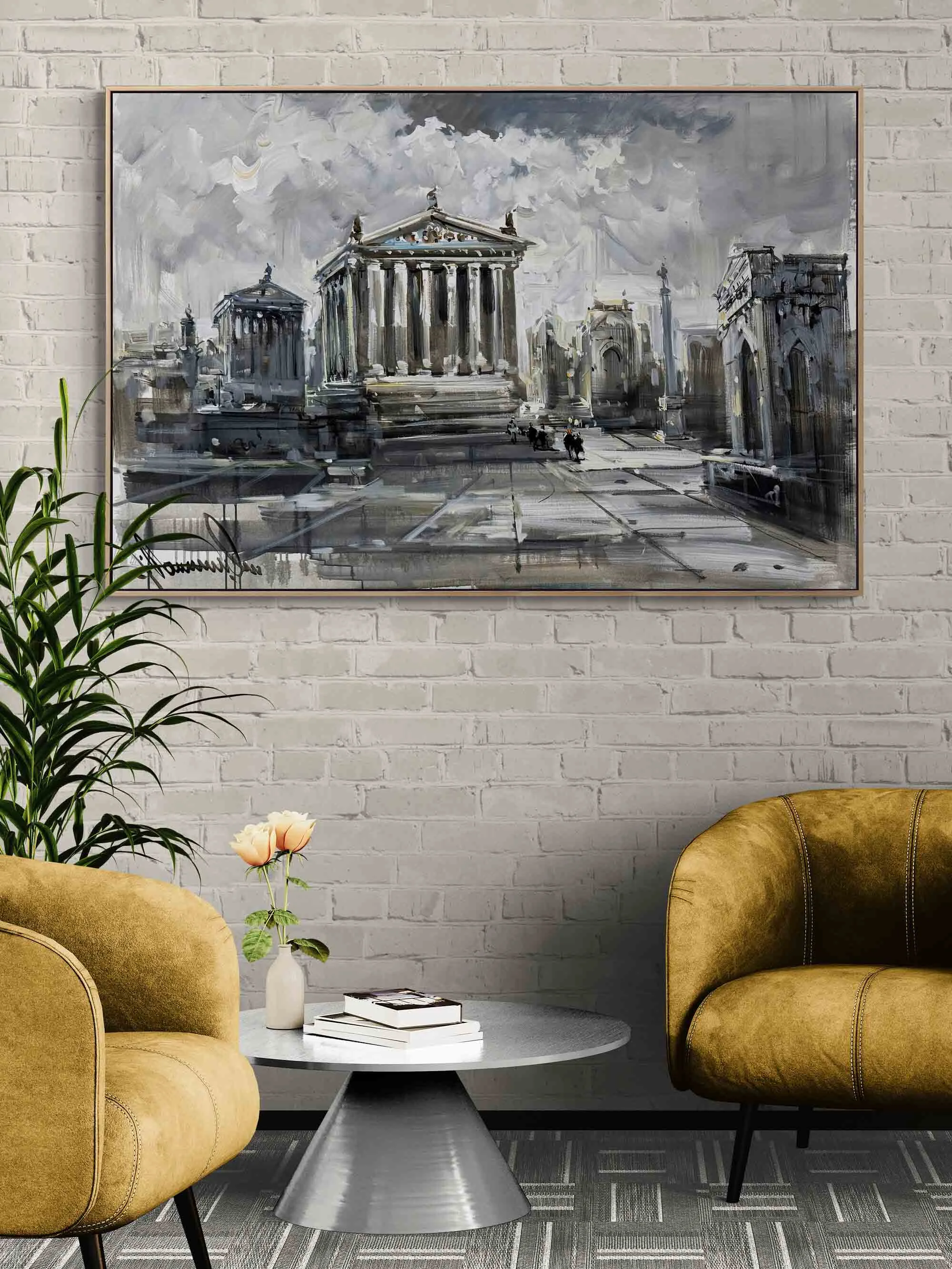 Kaybolmuş Medeniyetin İzleri Yağlı Boya Tablosu