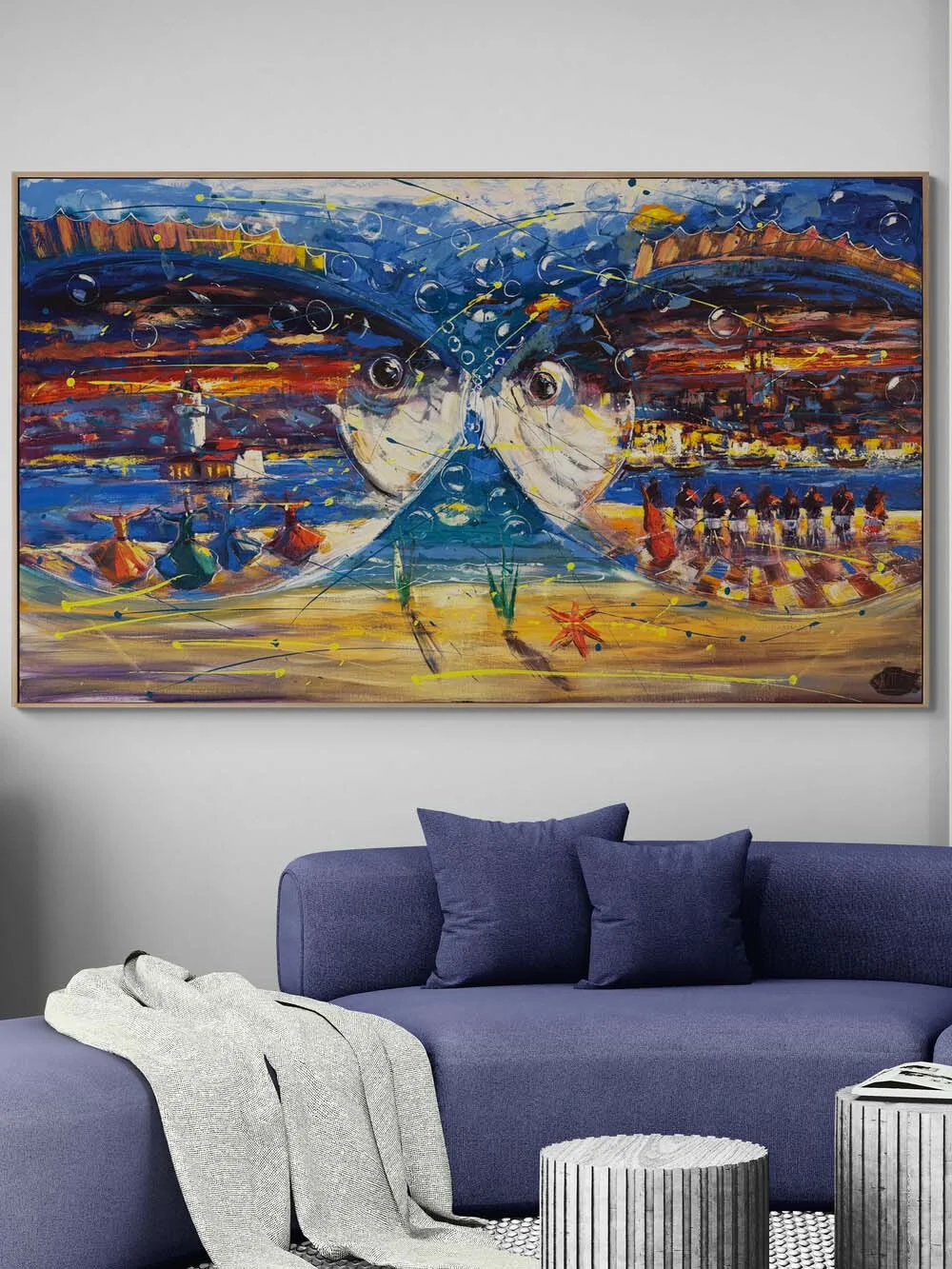 Aynı Denizde İstanbul Yağlı Boya Tablosu