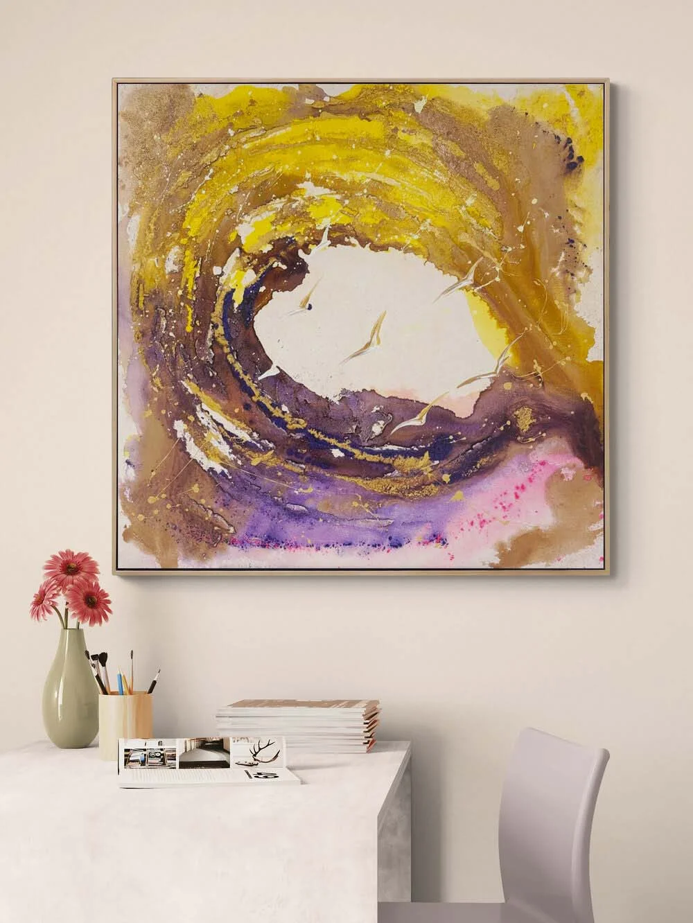 Hareketin Armonisi Yağlı Boya Tablosu