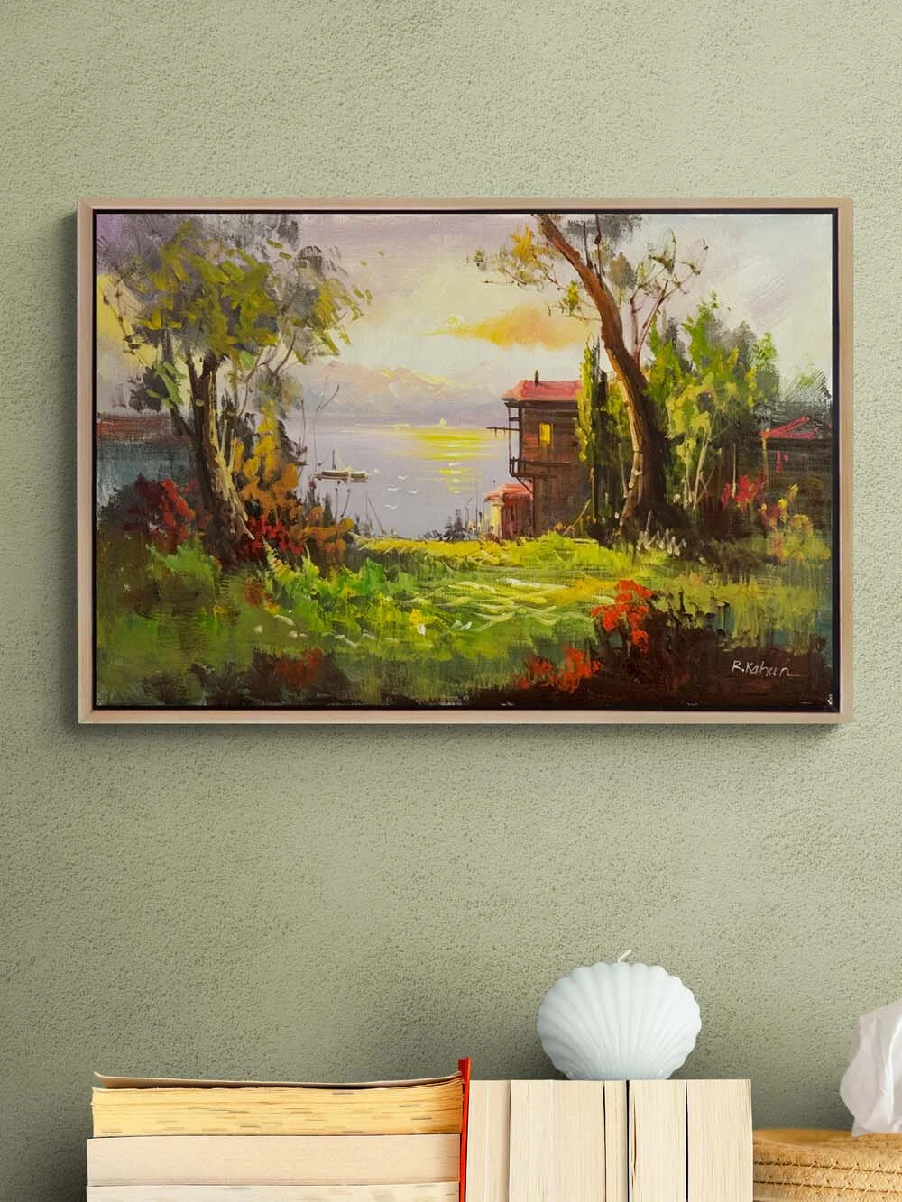 Istanbul’s Green Shores Oil Painting