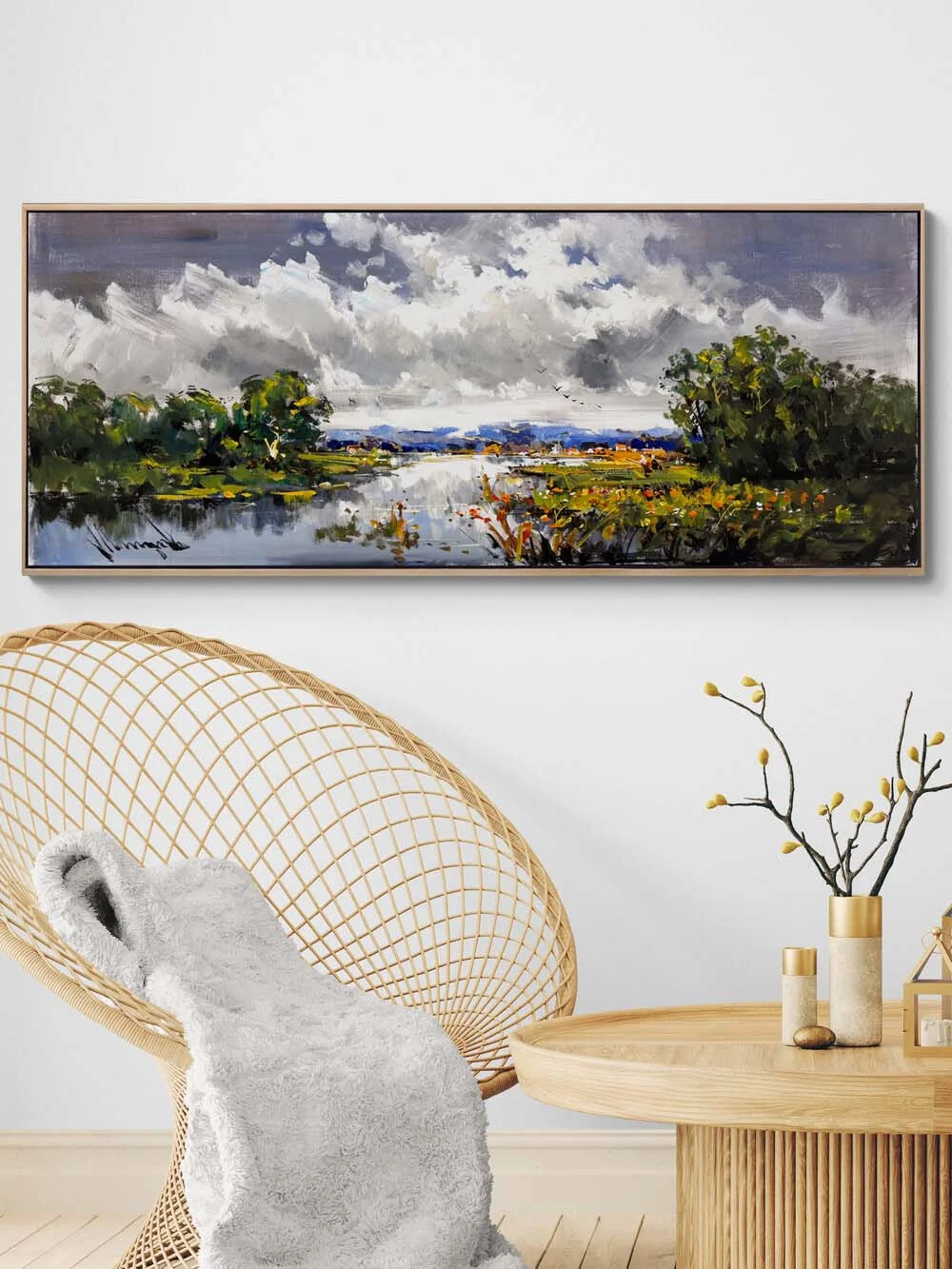 Bulutların Ardındaki Işık Yağlı Boya Tablosu