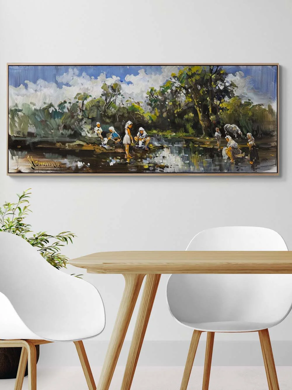 By the Riverbank Oil Painting