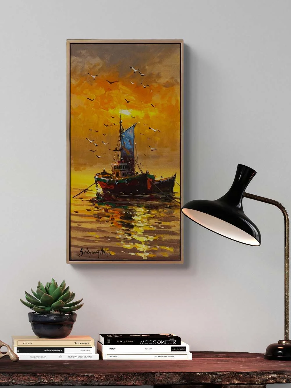 Canlı Kıyılar Yağlı Boya Tablosu