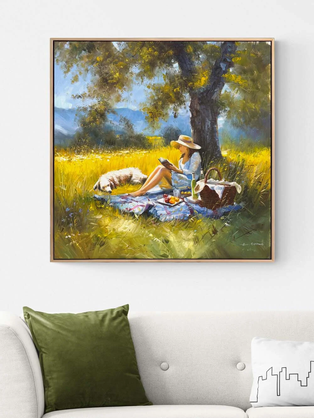 Ağacın Altında Hayaller Yağlı Boya Tablosu