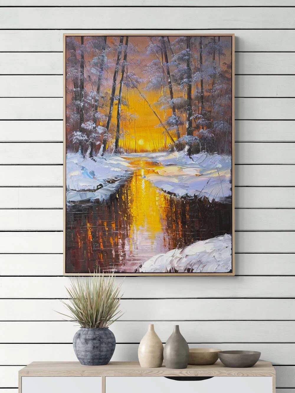 Kışın Kalbine Doğru Yağlı Boya Tablosu