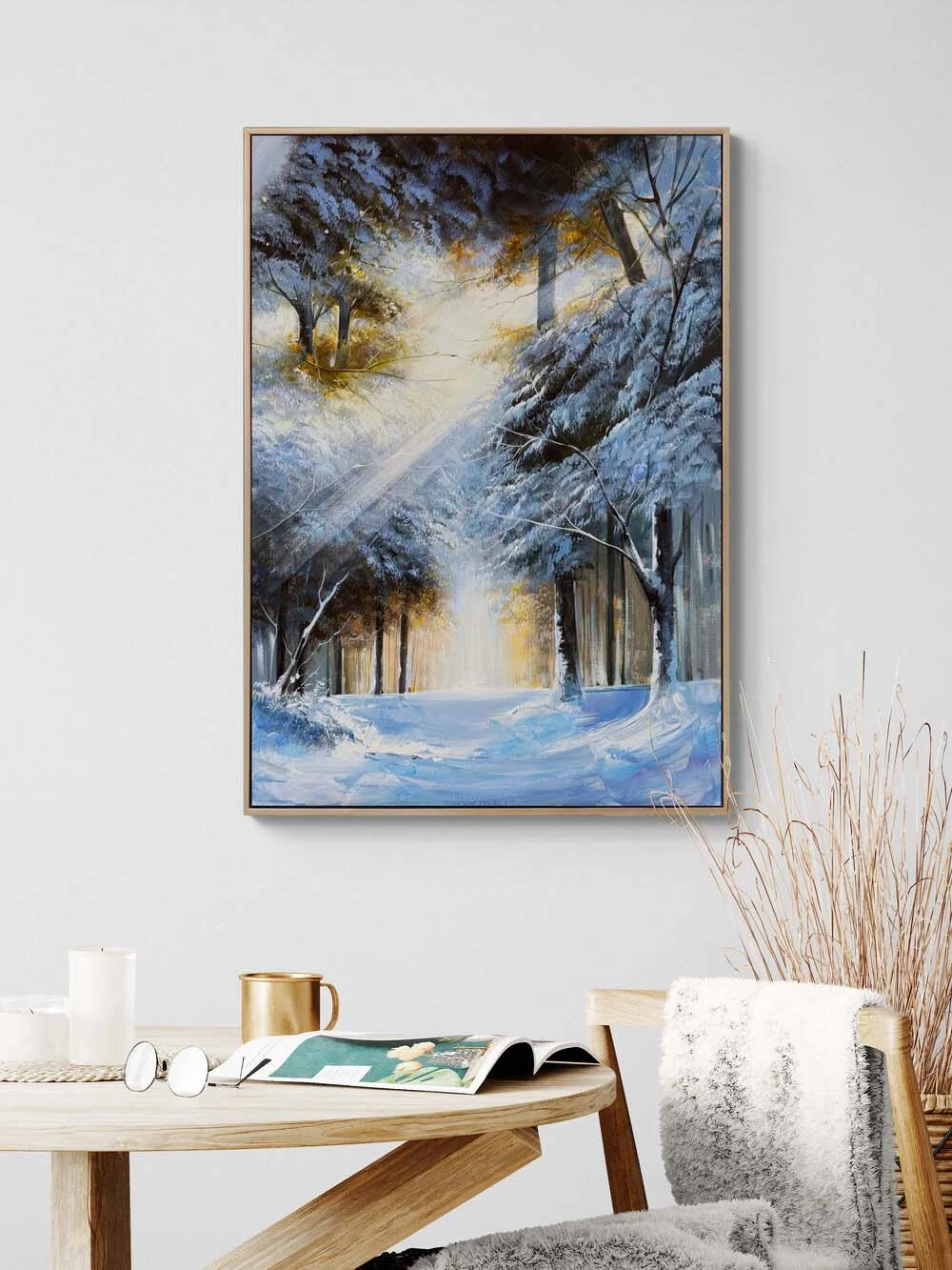 Beyaz Zamanda Yolculuk Yağlı Boya Tablosu