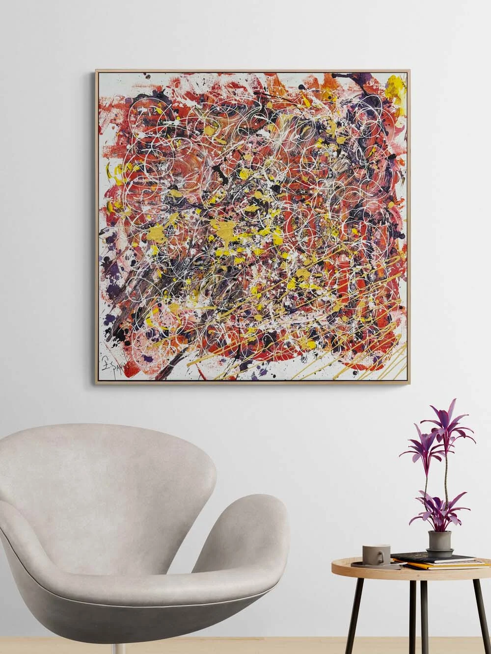 Hafifleyen Zaman Yağlı Boya Tablosu