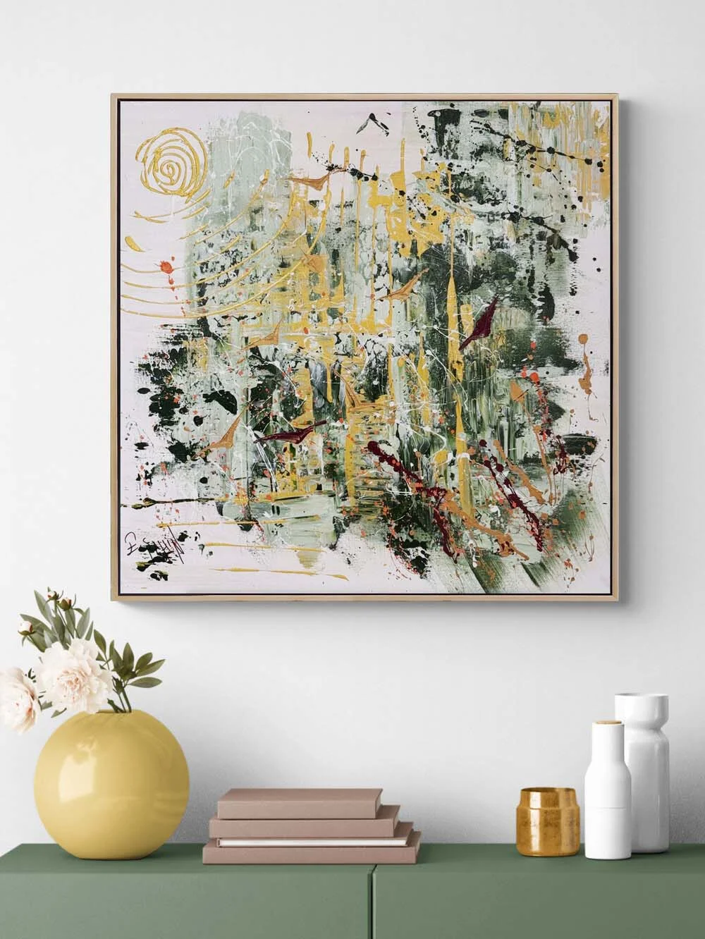 Ritmik Kanatlar Yağlı Boya Tablosu