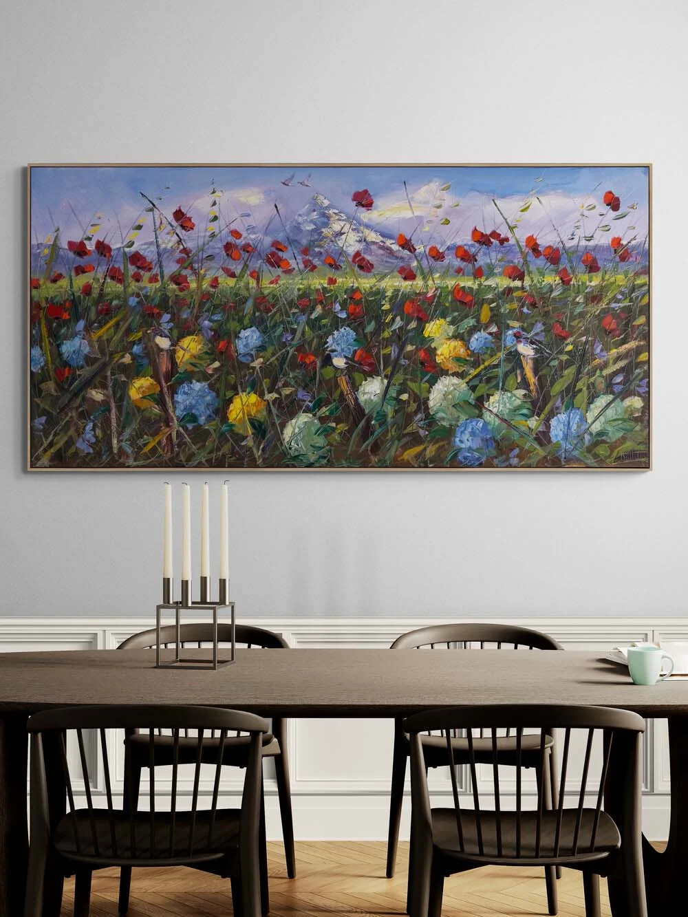 Kırlarda Manzara Yağlı Boya Tablosu