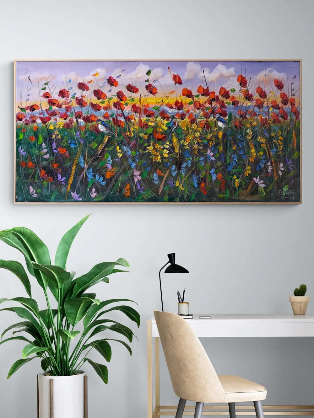 Uçan Gelincikler Yağlı Boya Tablosu