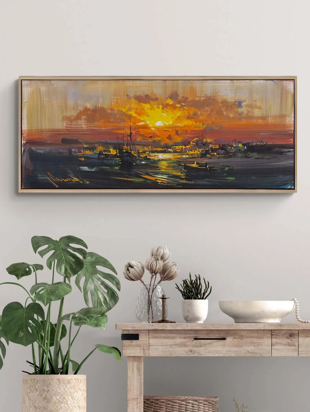 Ufka Düşen Işık Yağlı Boya Tablosu