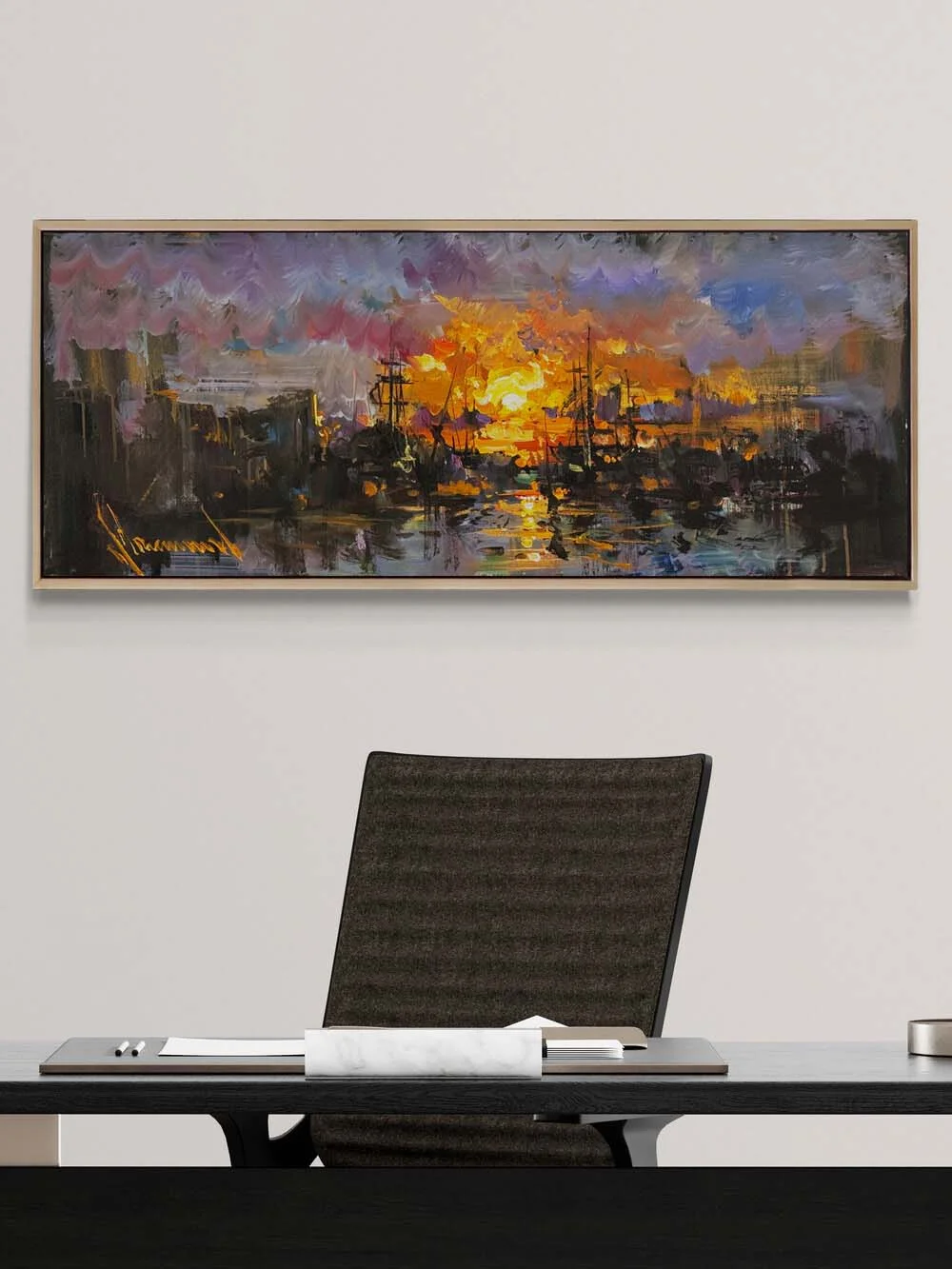 Günün Son Işığı Yağlı Boya Tablosu