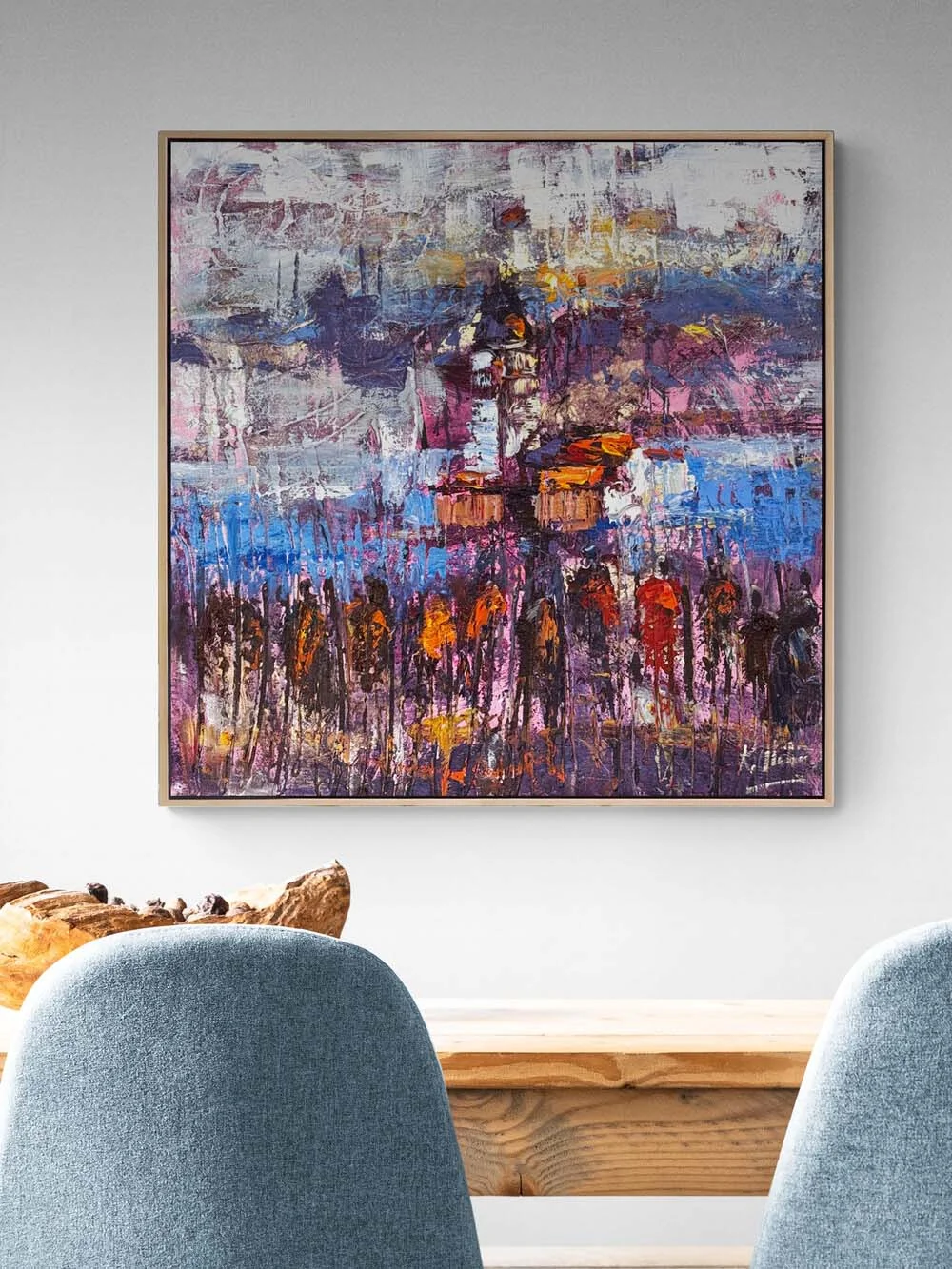 Zamanın Kıyısında Kız Kulesi Yağlı Boya Tablosu