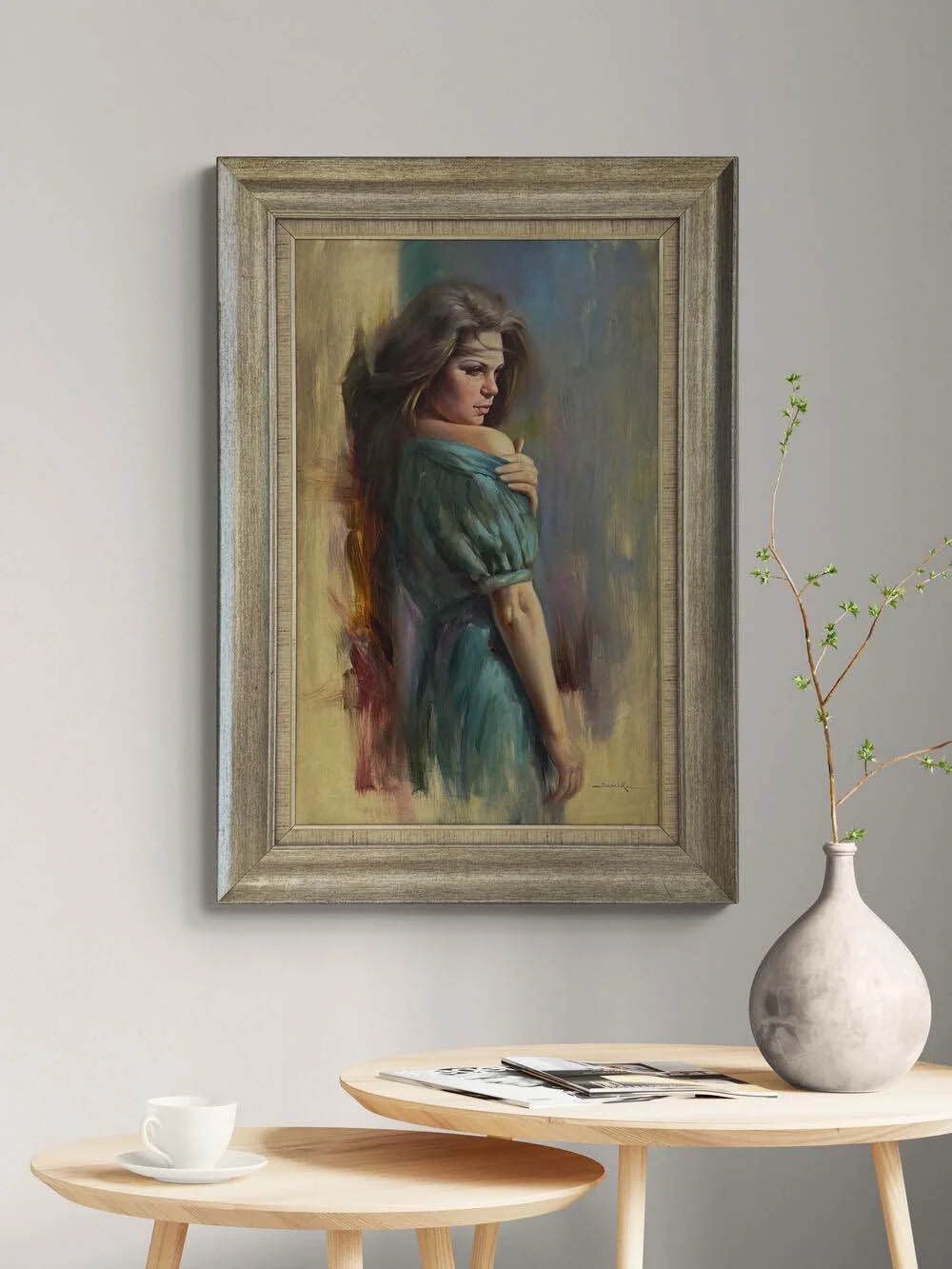 Yüzüne Düşen Zaman Yağlı Boya Tablosu