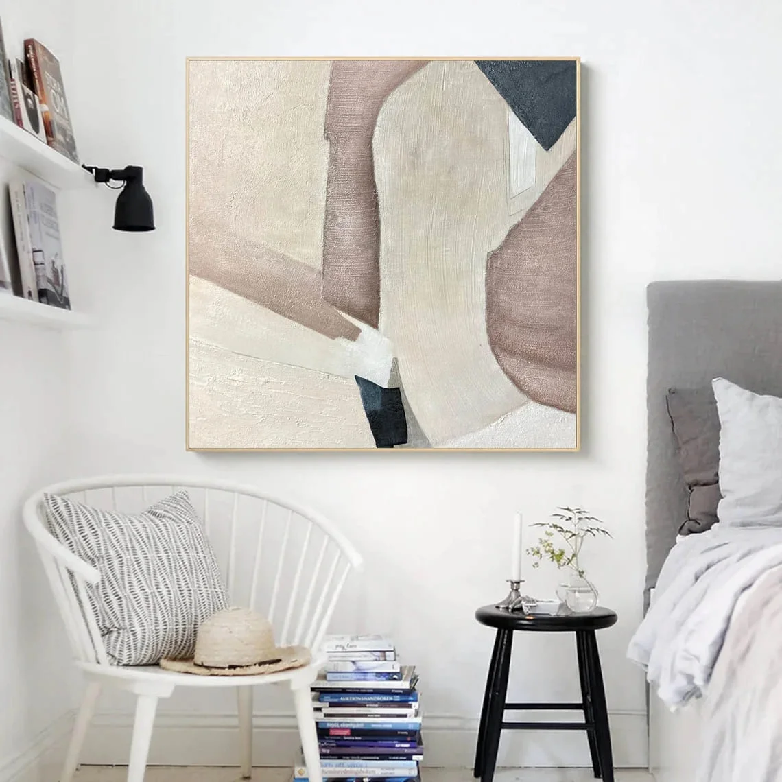 Traces of Earth Tones Custom Made to Order Abstract Oil Painting